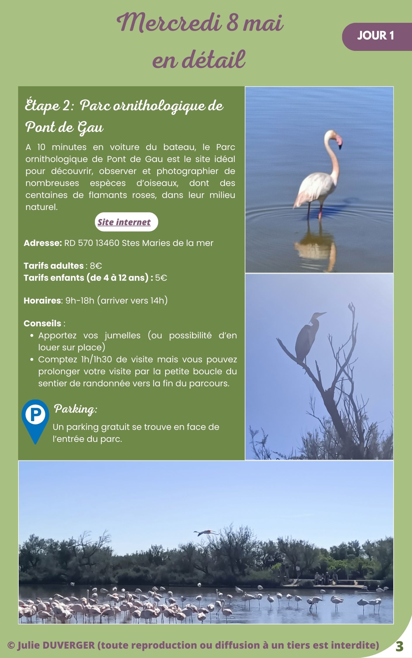 Page 5 du carnet de voyage - Bonnes adresses